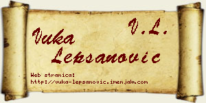 Vuka Lepšanović vizit kartica